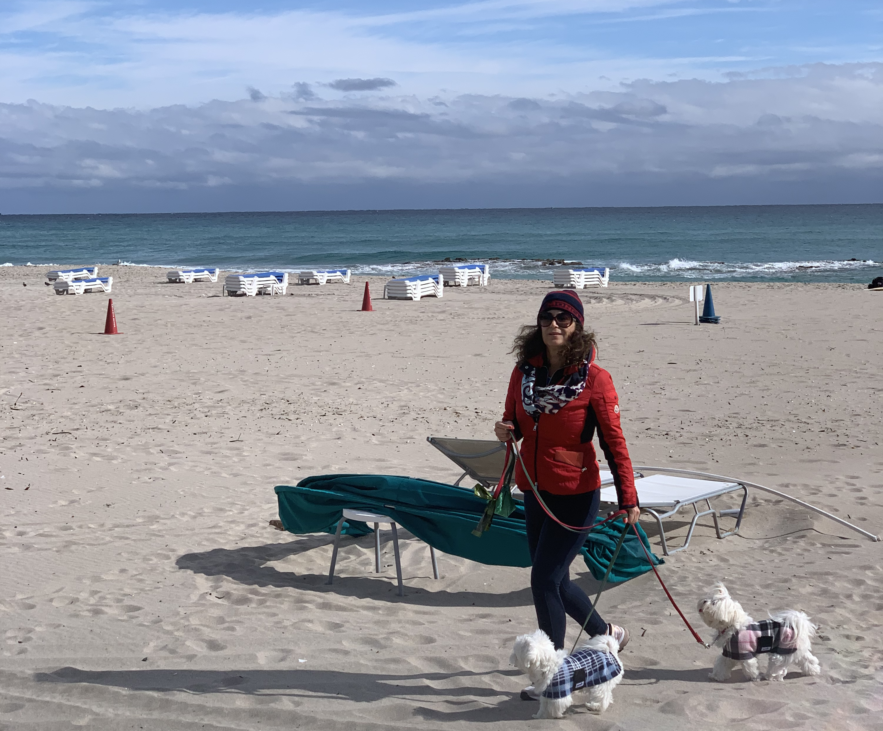 Haleh Aleman taking a Gratitude Walk On the Beach